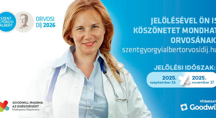 Jelölje Ön is díjra orvosát!