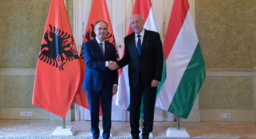 Sulyok Tamás Albánia köztársasági elnökét fogadta Budapesten