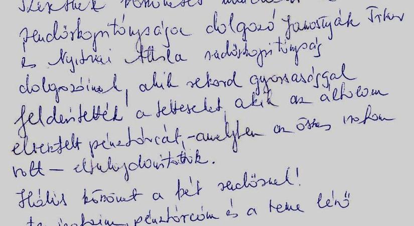 Kis nyomozás, nagy öröm: rendőrök találták meg az elveszett pénztárcát