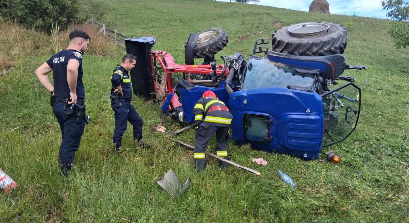 Halálos baleset: a felborult traktor alá szorult egy fiatalember