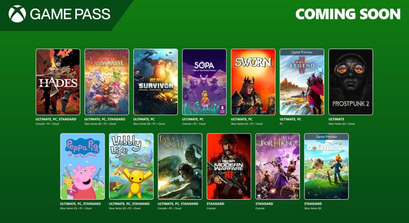 Tizenhárom játék jön Game Passre október első hetéig