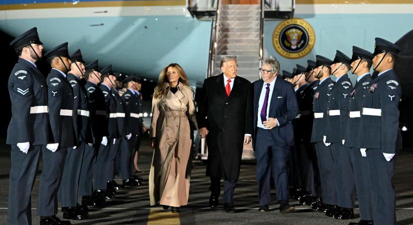Állami látogatásra az Egyesült Királyságba érkezett Donald Trump, III. Károly királlyal és Keir Starmer brit miniszterelnökkel is találkozik