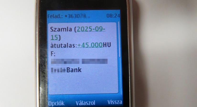 Banki értesítőhöz hasonló SMS-t küldött egy körmendi férfi, így hitette el, hogy megadta a tartozását