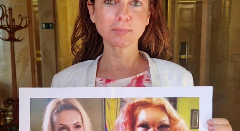 Elvették Szabó Tímea fizetését, mert az összevert Orosz Bernadett képét mutatta fel a nők elleni erőszakról szóló vitán