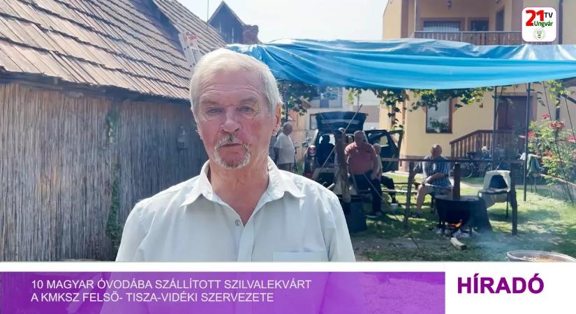 10 magyar óvodába szállított szilvalekvárt a KMKSZ Felső- Tisza-vidéki szervezete (videó)