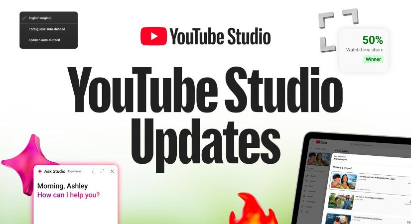 Sok újdonsággal segíti tovább a YouTube Studio a tartalomkészítőket