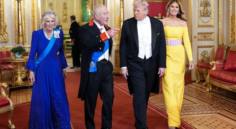 „Életem egyik legnagyobb megtiszteltetése” - III. Károly király Windsorban tartott bankettet Donald Trump tiszteletére