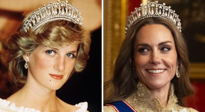 Diana kedvenc tiarájában bankettezett Katalin hercegné a windsori kastélyban