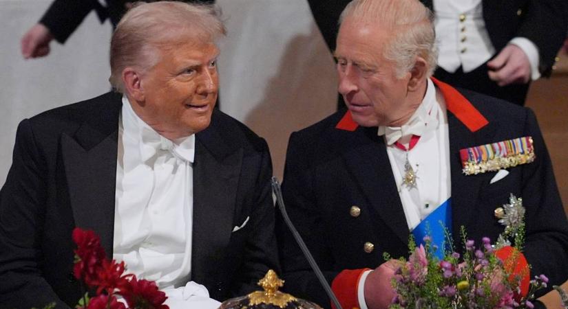 Díszvacsorát tartottak Donald Trump tiszteletére, III. Károly méltatta az amerikai elnököt