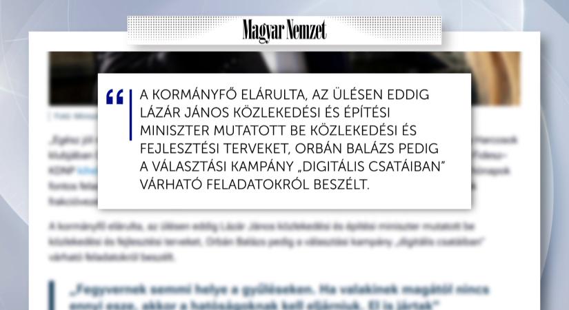 Orbán Viktor jelentést küldött a Harcosok Klubjába