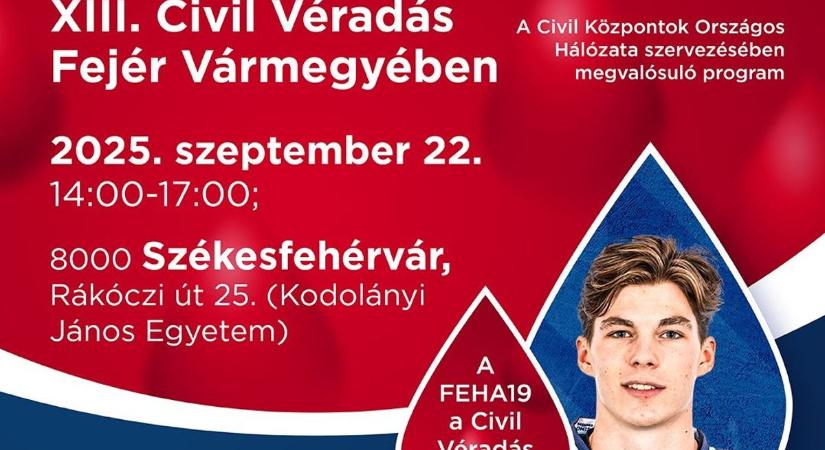 Négy nap, négy helyszín – indul a Civil Véradási kampány Fejérben is