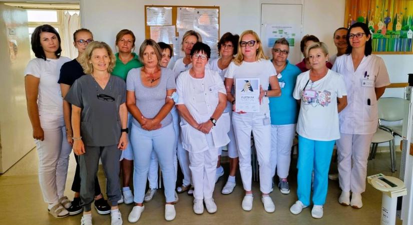 Platina fokozatú Angels Díjat kapott a kanizsai kórház Neurológia és Stroke Osztálya