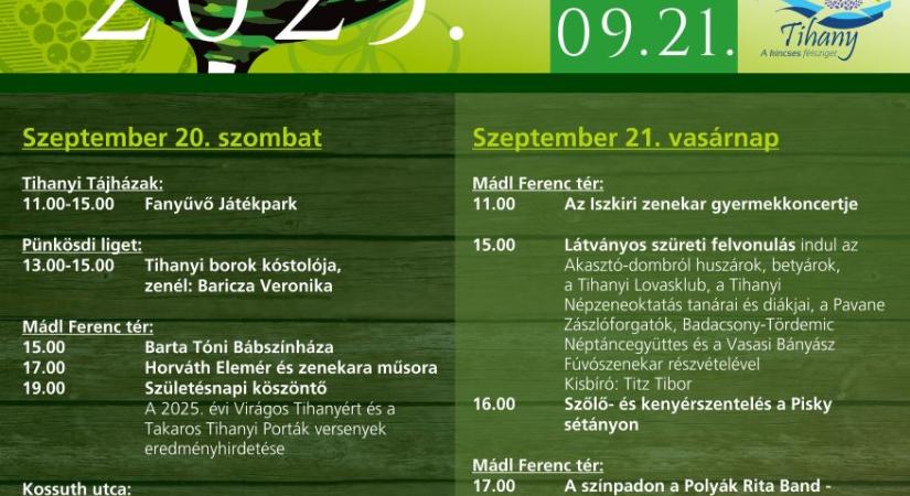Hétvégén Szüreti Napok Tihanyban