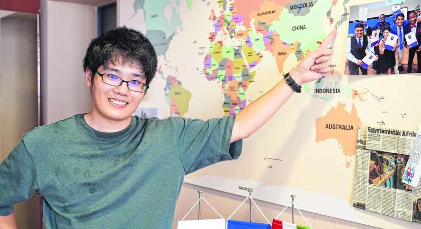 Japán hallgató az egyetemen: megkedvelte Nyíregyházát