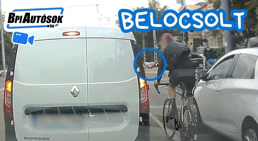 Kulacsot rántott a biciklis, majdnem gázolás lett belőle a Stefánia úton
