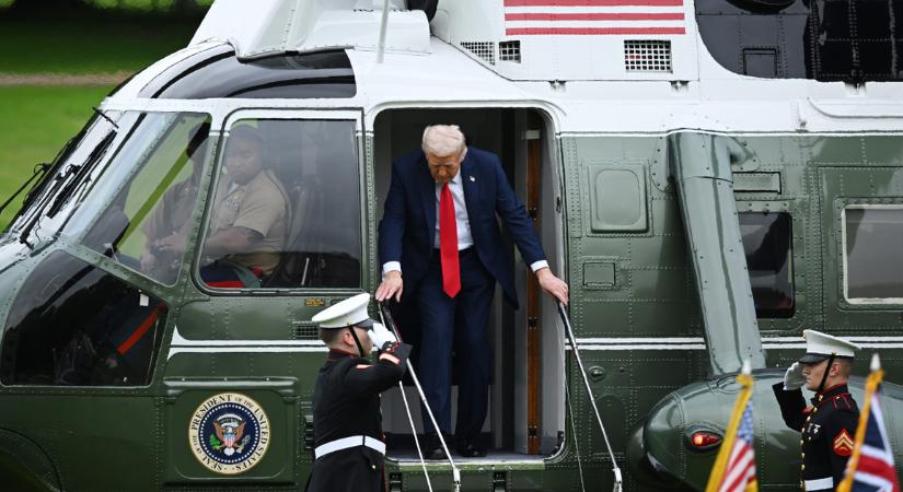 Kényszerleszállást hajtott végre a Donald Trumpot szállító helikopter