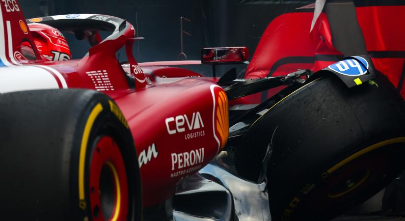 F1: Hamiltont dicsérte az autóját összetörő Leclerc