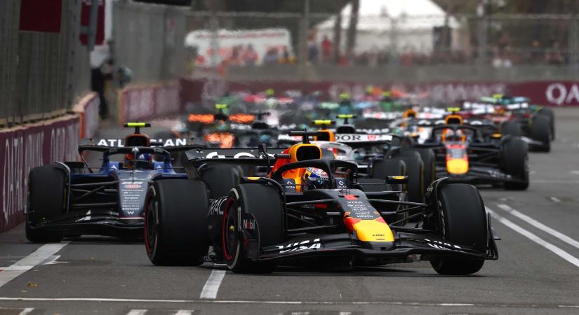 Verstappen nyert, Piastri már a rajt után kiesett Bakuban!