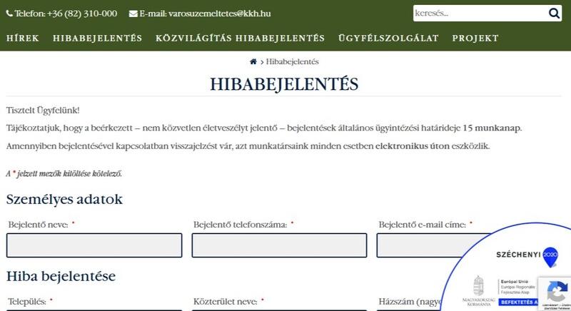 Új hibabejelentőt vezetett be a Kaposvári Városüzemeltetés