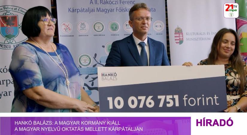 Hankó Balázs: a magyar kormány kiáll a magyar nyelvű oktatás mellett Kárpátalján (videó)