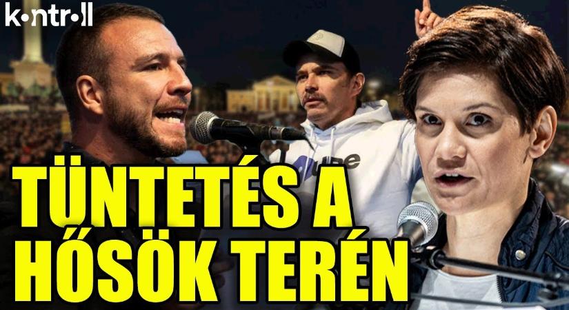 ÉLŐ: Tüntetés a Hősök terén a tiszta közéletért