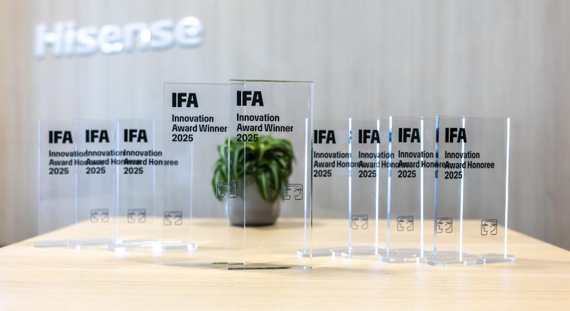 Kilenc díjat nyert a Hisense az IFA Innovation Awards 2025 díjátadón