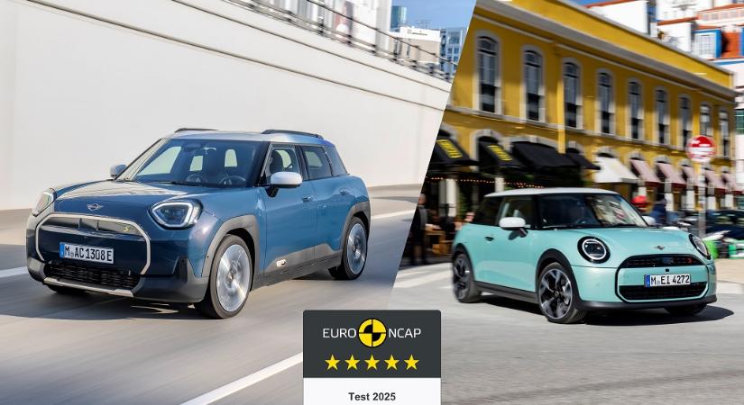 Öt csillagot kapott a Mini Cooper és Aceman az Euro NCAP töréstesztjén
