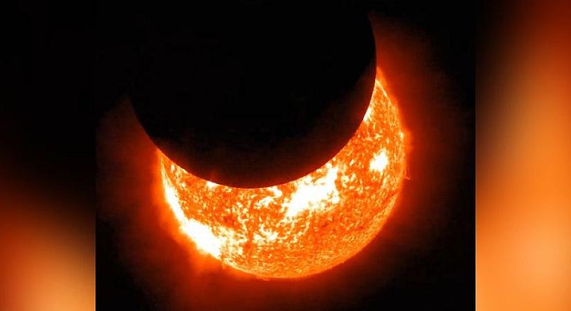 Videón a NASA fantasztikus felvétele a részleges napfogyatkozásról