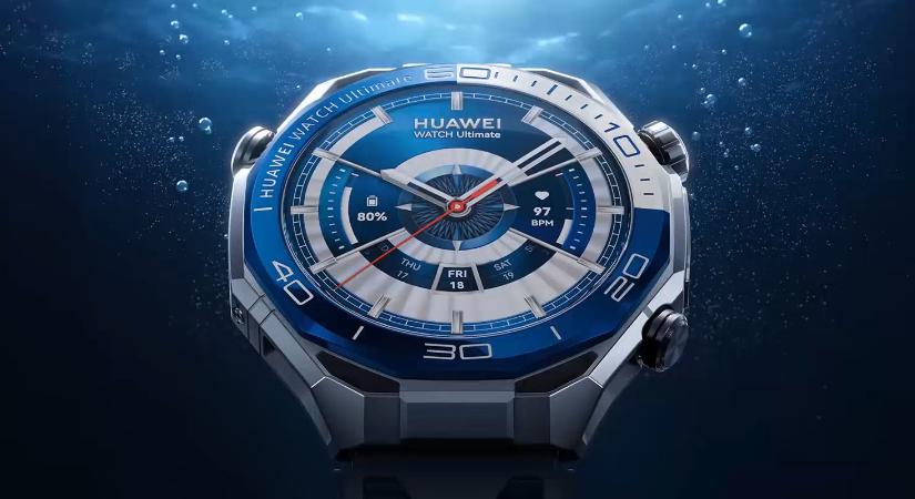 Szonár technológiát és 150 méteres merülést is támogat a Huawei csúcsórája