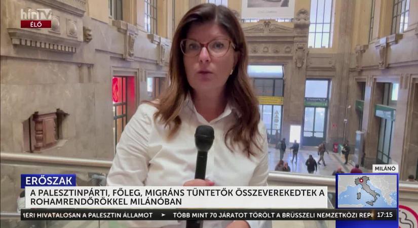 Lezárt pályaudvar, pánikban lévő utasok! - A békés tüntetésből brutális támadás lett  videó