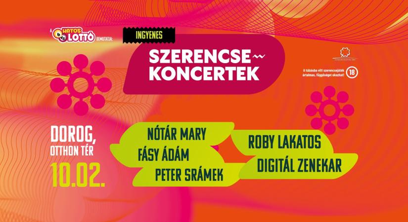 Hatoslottó szerencsekoncert Dorogon
