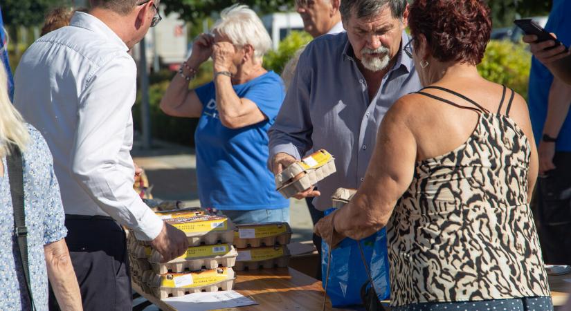 Terítéken a megélhetés: tojás- és tésztavásárt tartott a Demokratikus Koalíció Nagykanizsán