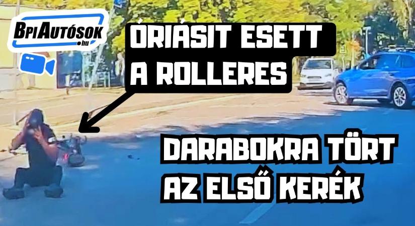 Óriásit esett rollerrel – sisak nélkül ez végzetes lett volna