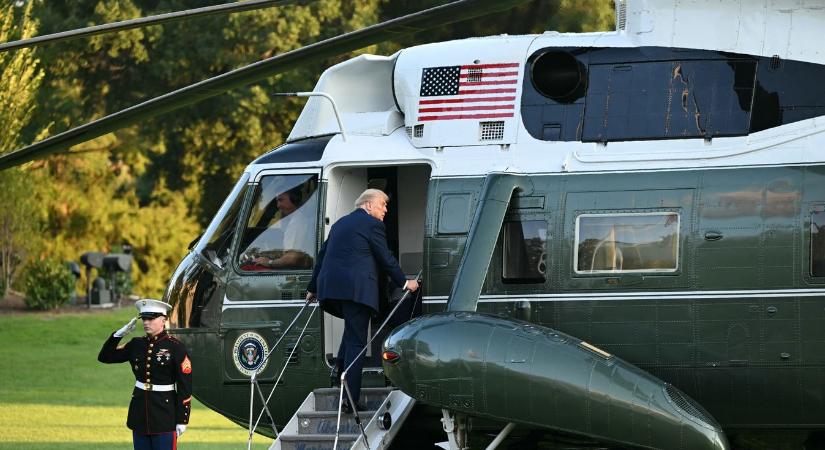 Lézerpointerrel célozta meg egy férfi Donald Trump helikopterét