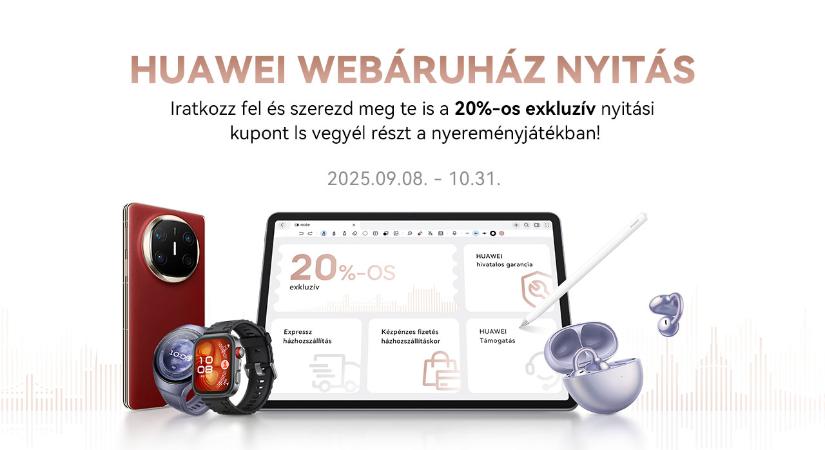 Megnyílt a Huawei hivatalos webshopja Magyarországon – az újonnan bemutatott a GT 6 széria