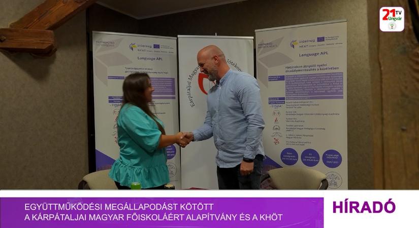 Együttműködési megállapodást kötött a Kárpátaljai Magyar Főiskoláért Alapítvány és a KHÖT (videó)