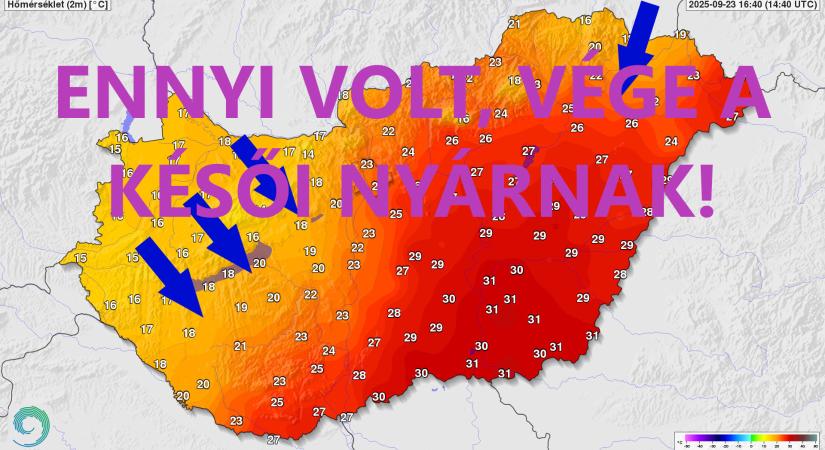 Ennyi volt, vége a hőségnek idénre!