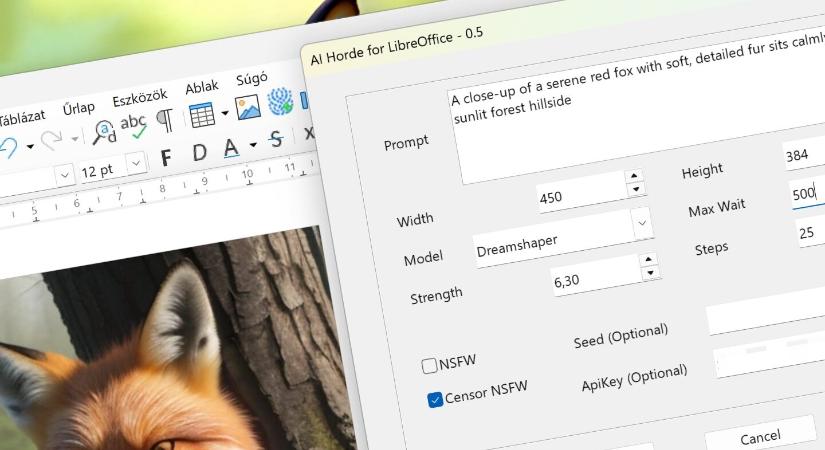 Képgenerálás a LibreOffice-ban, teljesen ingyen