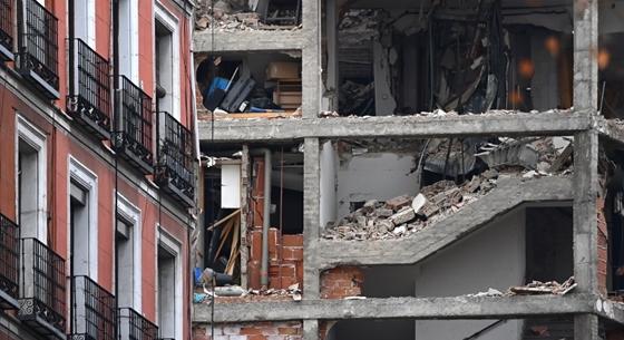 Robbanás történt egy hatemeletes házban Madrid belvárosában