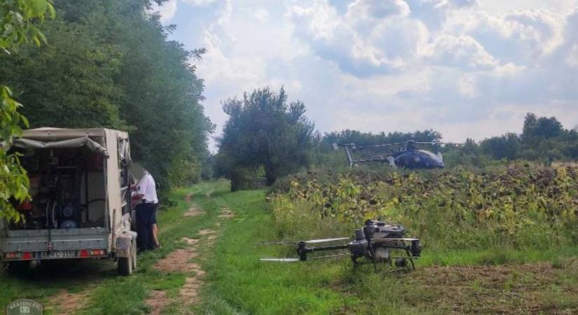 Helikopter buktatta le az engedély nélkül drónozó gazdát Zalában