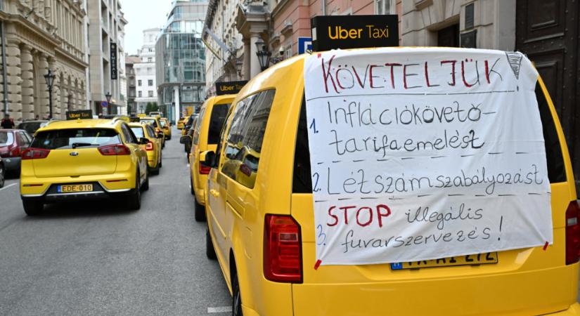Taxis demonstráció Budapesten