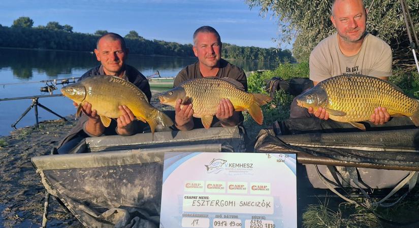 Az Esztergomi Snecizők csapata lett az első a 120 órás nagyhalfogó versenyen