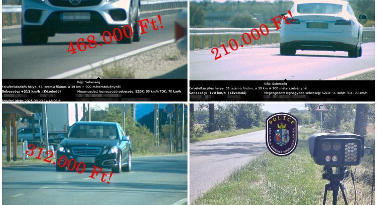 A teslás 170-nel, a mercis 212-vel hajtott 90 km/h helyett