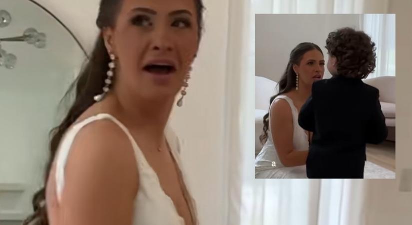 Először látja meg menyasszonyként az anyját a kisfiú: amit mond, sokkolja a nőt - Videó