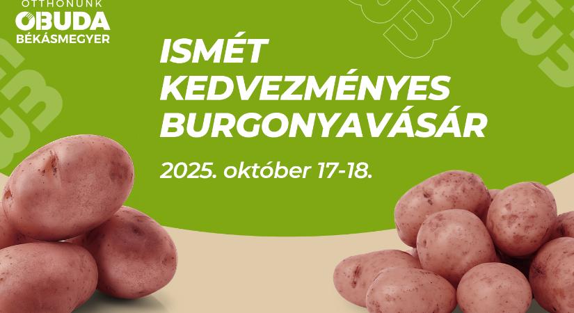 Ismét kedvezményes burgonyavásár – 2025. október 17-18. között, nyolc helyszínen