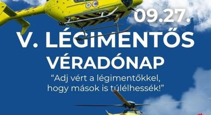 Mentőhelikoptert várnak a véradás helyszínére