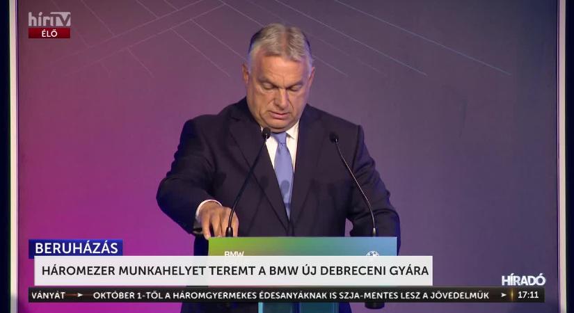 Hihetetlen összeg! - Orbán Viktor: Hét év alatt ezer milliárd forintnál is több fejlesztés történt Debrecenben a BMW-gyárért  videó