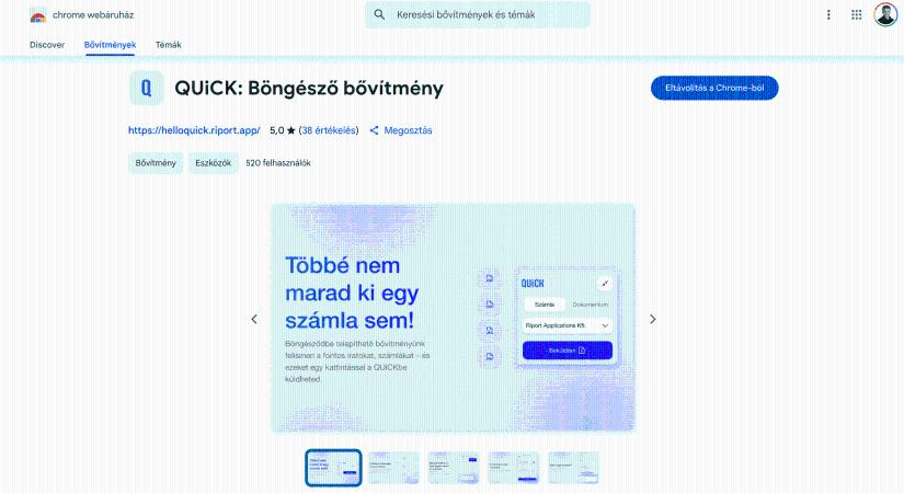 Újdonság a számlaadminisztrációban! A Quick böngésző bővítménye még jobban gyorsítja a számlák rögzítését