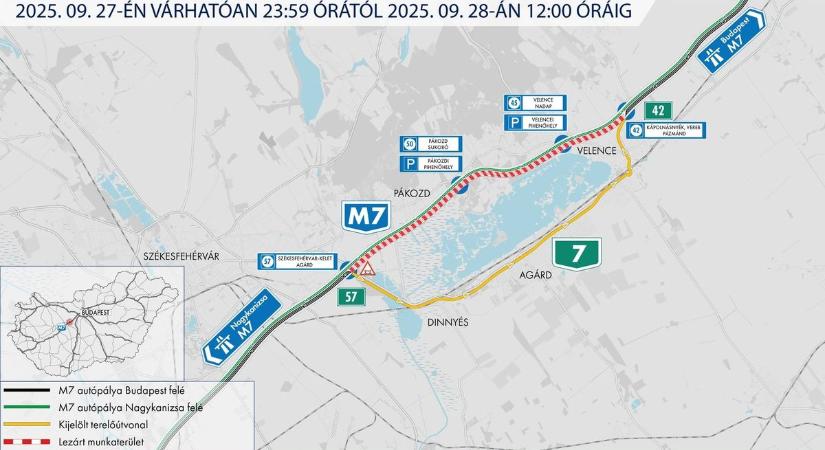 Pályazár az M7-esen, hosszabb útra számíts!