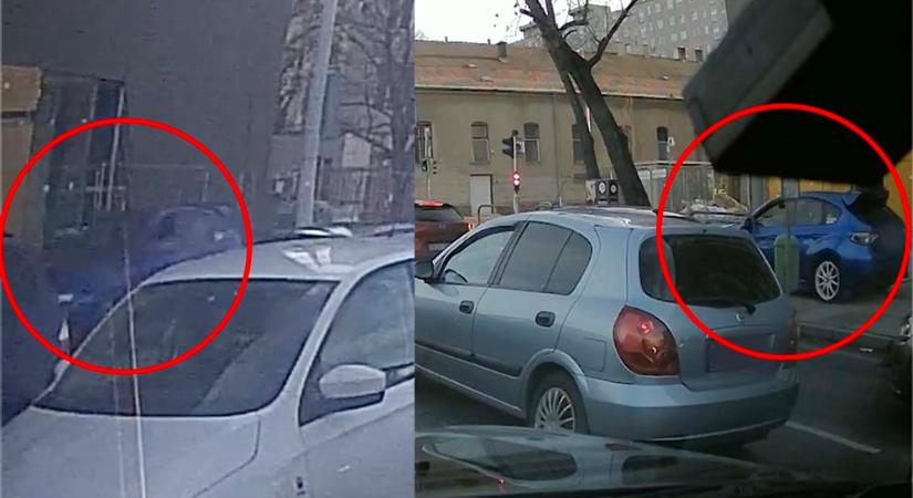 VIDEÓ: A járdán száguldva, “rallyzva” kerülte ki a dugót a Róbert Károly körúton